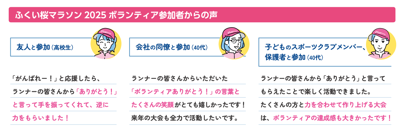 ボランティア参加者からの声